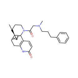 CC1=C[C@H]2Cc3[nH]c(=O)ccc3[C@@]3(C1)[C@@H]2CCCN3C(=O)CN(C)CCCc1ccccc1 ZINC000028332640