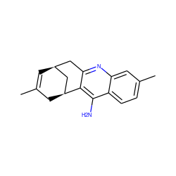 CC1=C[C@H]2Cc3nc4cc(C)ccc4c(N)c3[C@@H](C1)C2 ZINC000013835502