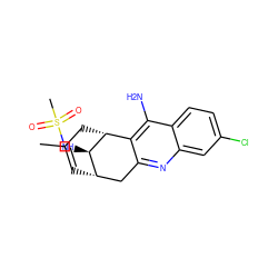 CC1=C[C@H]2Cc3nc4cc(Cl)ccc4c(N)c3[C@@H](C1)[C@@H]2NS(C)(=O)=O ZINC000036286994