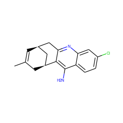 CC1=C[C@H]2Cc3nc4cc(Cl)ccc4c(N)c3[C@@H](C1)C2 ZINC000013835505