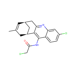 CC1=C[C@H]2Cc3nc4cc(Cl)ccc4c(NC(=O)CCl)c3[C@@H](C1)C2 ZINC000045299686