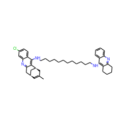 CC1=C[C@H]2Cc3nc4cc(Cl)ccc4c(NCCCCCCCCCCCCNc4c5c(nc6ccccc46)CCCC5)c3[C@@H](C1)C2 ZINC000474609783