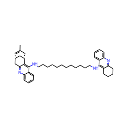 CC1=C[C@H]2Cc3nc4ccccc4c(NCCCCCCCCCCCCNc4c5c(nc6ccccc46)CCCC5)c3[C@@H](C1)C2 ZINC000474603610