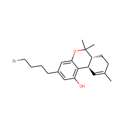 CC1=C[C@H]2c3c(O)cc(CCCCBr)cc3OC(C)(C)[C@@H]2CC1 ZINC000066075070