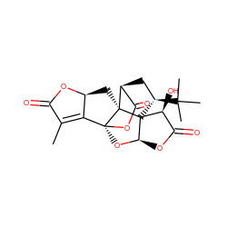 CC1=C2[C@H](C[C@]34[C@H]5C[C@@H](C(C)(C)C)[C@]36[C@@H](OC(=O)[C@@H]6O)O[C@]24OC5=O)OC1=O ZINC000040753053