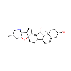 CC1=C2C(=O)[C@H]3[C@@H](CC=C4C[C@@H](O)CC[C@@]43C)[C@@H]2CC[C@]12O[C@@H]1C[C@H](C)CN[C@H]1[C@H]2C ZINC000004098876