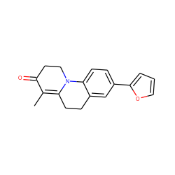 CC1=C2CCc3cc(-c4ccco4)ccc3N2CCC1=O ZINC000013580706