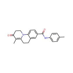 CC1=C2CCc3cc(C(=O)Nc4ccc(C)cc4)ccc3N2CCC1=O ZINC000028354192