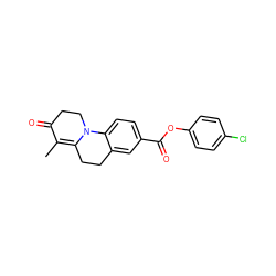 CC1=C2CCc3cc(C(=O)Oc4ccc(Cl)cc4)ccc3N2CCC1=O ZINC000028339328