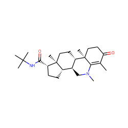 CC1=C2N(C)C[C@H]3[C@@H]4CC[C@H](C(=O)NC(C)(C)C)[C@@]4(C)CC[C@@H]3[C@@]2(C)CCC1=O ZINC000013737951