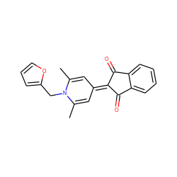 CC1=CC(=C2C(=O)c3ccccc3C2=O)C=C(C)N1Cc1ccco1 ZINC000000567599