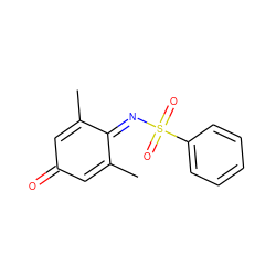 CC1=CC(=O)C=C(C)C1=NS(=O)(=O)c1ccccc1 ZINC000000265597