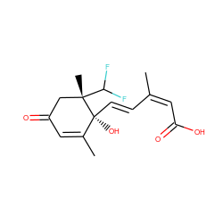 CC1=CC(=O)C[C@](C)(C(F)F)[C@@]1(O)/C=C/C(C)=C\C(=O)O ZINC000028564499