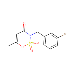 CC1=CC(=O)N(Cc2cccc(Br)c2)S(=O)(=O)O1 ZINC000299832791