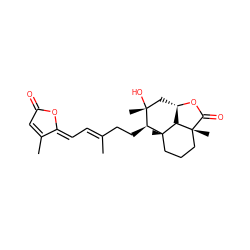 CC1=CC(=O)O/C1=C\C=C(/C)CC[C@@H]1[C@@]2(C)CCC[C@@]3(C)C(=O)O[C@@H](C[C@@]1(C)O)[C@H]23 ZINC000040953434