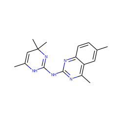 CC1=CC(C)(C)N=C(Nc2nc(C)c3cc(C)ccc3n2)N1 ZINC000110643768