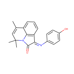 CC1=CC(C)(C)N2C(=O)/C(=N/c3ccc(O)cc3)c3cccc1c32 ZINC000012407342