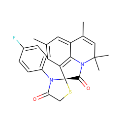 CC1=CC(C)(C)N2C(=O)[C@]3(SCC(=O)N3c3ccc(F)cc3)c3cc(C)cc1c32 ZINC000001068896