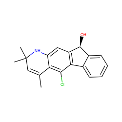 CC1=CC(C)(C)Nc2cc3c(c(Cl)c21)-c1ccccc1[C@@H]3O ZINC000026652727