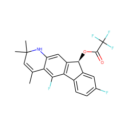 CC1=CC(C)(C)Nc2cc3c(c(F)c21)-c1ccc(F)cc1[C@@H]3OC(=O)C(F)(F)F ZINC000026652717