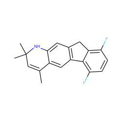 CC1=CC(C)(C)Nc2cc3c(cc21)-c1c(F)ccc(F)c1C3 ZINC000024611213