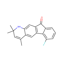 CC1=CC(C)(C)Nc2cc3c(cc21)-c1c(F)cccc1C3=O ZINC000024611243