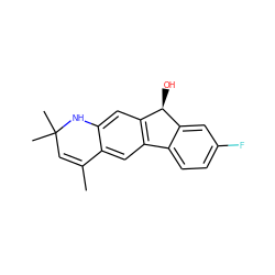 CC1=CC(C)(C)Nc2cc3c(cc21)-c1ccc(F)cc1[C@@H]3O ZINC000026653501