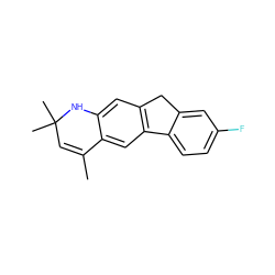 CC1=CC(C)(C)Nc2cc3c(cc21)-c1ccc(F)cc1C3 ZINC000024611201