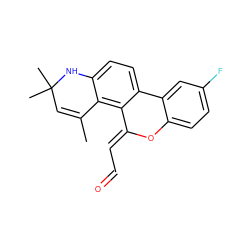 CC1=CC(C)(C)Nc2ccc3c(c21)/C(=C/C=O)Oc1ccc(F)cc1-3 ZINC000013490427