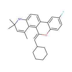 CC1=CC(C)(C)Nc2ccc3c(c21)/C(=C/C1CCCCC1)Oc1ccc(F)cc1-3 ZINC000013490432