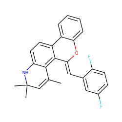 CC1=CC(C)(C)Nc2ccc3c(c21)/C(=C/c1cc(F)ccc1F)Oc1ccccc1-3 ZINC000012404507