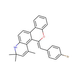 CC1=CC(C)(C)Nc2ccc3c(c21)/C(=C/c1ccc(Br)cc1)Oc1ccccc1-3 ZINC000013781702