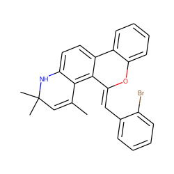 CC1=CC(C)(C)Nc2ccc3c(c21)/C(=C/c1ccccc1Br)Oc1ccccc1-3 ZINC000013781700