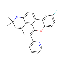 CC1=CC(C)(C)Nc2ccc3c(c21)/C(=C/c1ccccn1)Oc1ccc(F)cc1-3 ZINC000013527236