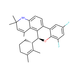 CC1=CC(C)(C)Nc2ccc3c(c21)[C@H]([C@H]1CCCC(C)=C1C)Oc1c(F)cc(F)cc1-3 ZINC000038730359