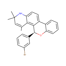 CC1=CC(C)(C)Nc2ccc3c(c21)[C@H](c1cccc(Br)c1)Oc1ccccc1-3 ZINC000003831945