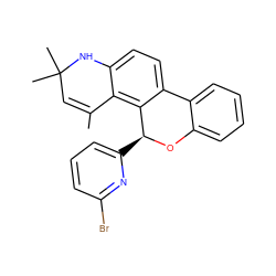 CC1=CC(C)(C)Nc2ccc3c(c21)[C@H](c1cccc(Br)n1)Oc1ccccc1-3 ZINC000013777141