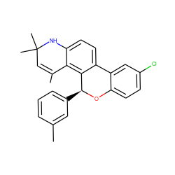 CC1=CC(C)(C)Nc2ccc3c(c21)[C@H](c1cccc(C)c1)Oc1ccc(Cl)cc1-3 ZINC000013777182