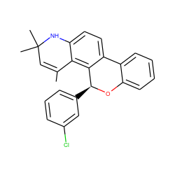 CC1=CC(C)(C)Nc2ccc3c(c21)[C@H](c1cccc(Cl)c1)Oc1ccccc1-3 ZINC000003831954