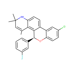 CC1=CC(C)(C)Nc2ccc3c(c21)[C@H](c1cccc(F)c1)Oc1ccc(Cl)cc1-3 ZINC000013777188