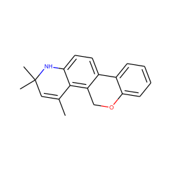 CC1=CC(C)(C)Nc2ccc3c(c21)COc1ccccc1-3 ZINC000013490437