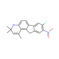 CC1=CC(C)(C)Nc2ccc3c(c21)Cc1cc([N+](=O)[O-])c(F)cc1-3 ZINC000024611266