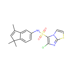 CC1=CC(C)(C)c2ccc(NS(=O)(=O)c3c(Cl)nc4sccn34)cc21 ZINC000045385981