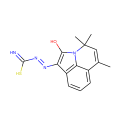 CC1=CC(C)(C)n2c(O)c(/N=N/C(=N)S)c3cccc1c32 ZINC000101635840