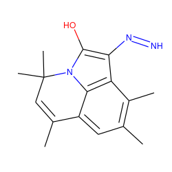 CC1=CC(C)(C)n2c(O)c(N=N)c3c(C)c(C)cc1c32 ZINC000101865406