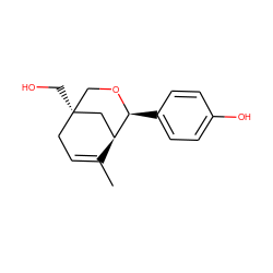 CC1=CC[C@@]2(CO)CO[C@@H](c3ccc(O)cc3)[C@@H]1C2 ZINC000000519099