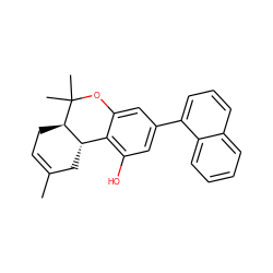 CC1=CC[C@@H]2[C@@H](C1)c1c(O)cc(-c3cccc4ccccc34)cc1OC2(C)C ZINC000036294580