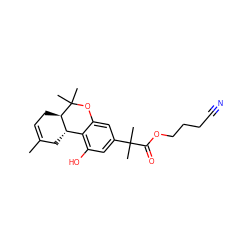 CC1=CC[C@@H]2[C@@H](C1)c1c(O)cc(C(C)(C)C(=O)OCCCC#N)cc1OC2(C)C ZINC000223585667