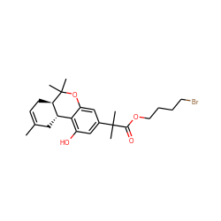 CC1=CC[C@@H]2[C@@H](C1)c1c(O)cc(C(C)(C)C(=O)OCCCCBr)cc1OC2(C)C ZINC000223585526