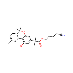 CC1=CC[C@@H]2[C@@H](C1)c1c(O)cc(C(C)(C)C(=O)OCCCCC#N)cc1OC2(C)C ZINC000223586107